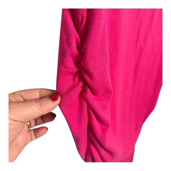 Michael Stars Demi Magenta Pink Sleeveless Ruched Tank Knit Dress SF2557P MP NEW - Picture 5 of 14